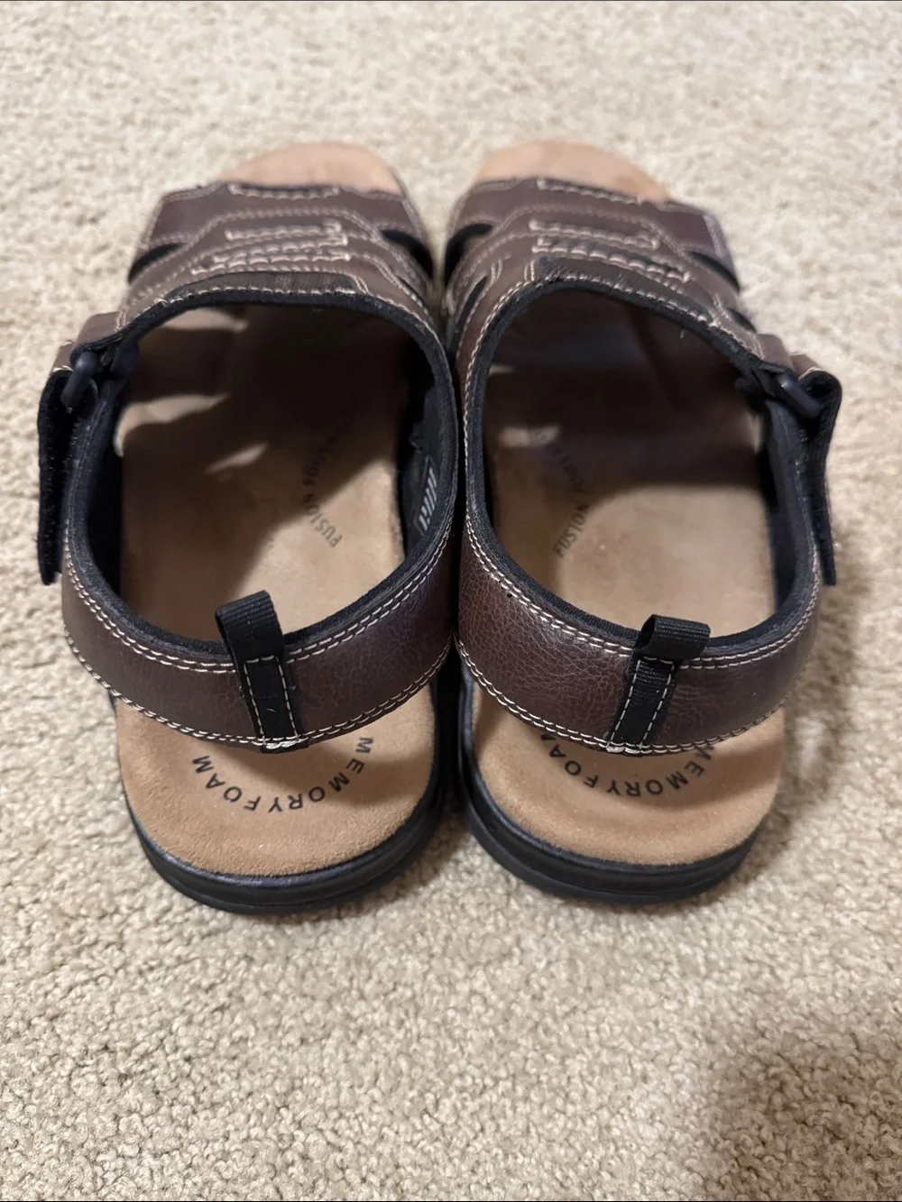 Dockers SEAROSE Briar Brown Men's Sandals Box Label